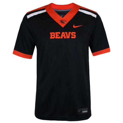 Nike Customizable Black Oregon State Football Jersey