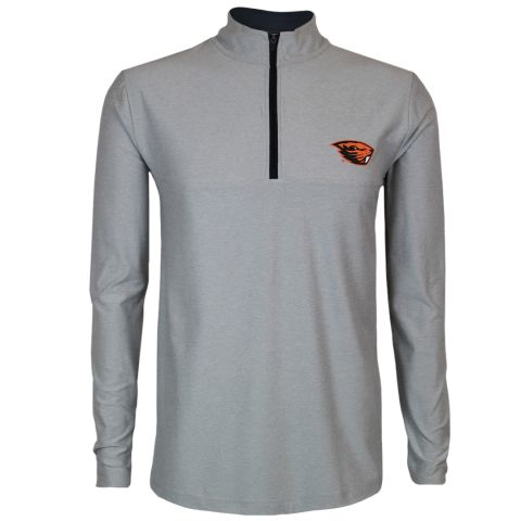 Men's Grey Beaver Quarter-Zip Windshirt