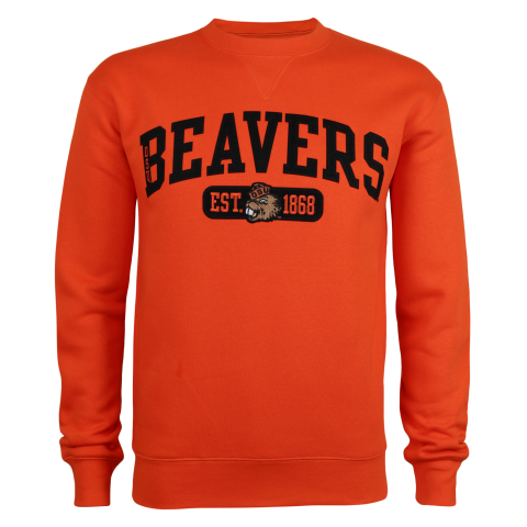 Men's Orange Beavers Crew with Benny