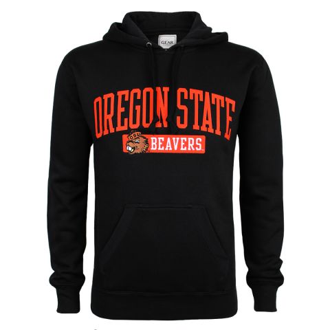 Men's Black Oregon State Hoodie with Benny