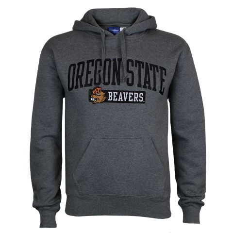 Men's Grey Oregon State Hoodie with Benny