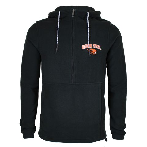 Men's Champion Black Oregon State Half-Zip Hoodie