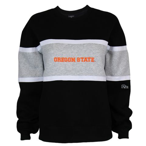 Women's Black and Grey Oregon State Crew