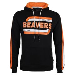 Men's Black Striped Vintage Beavers Hoodie