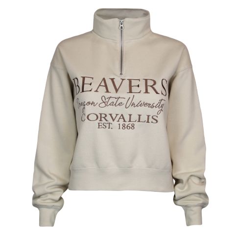 Women's Ivory Beavers Quarter-Zip
