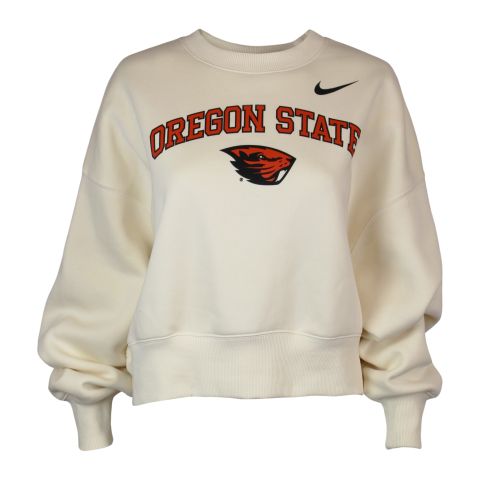 Women's Nike Ivory Cropped Oregon State Crew