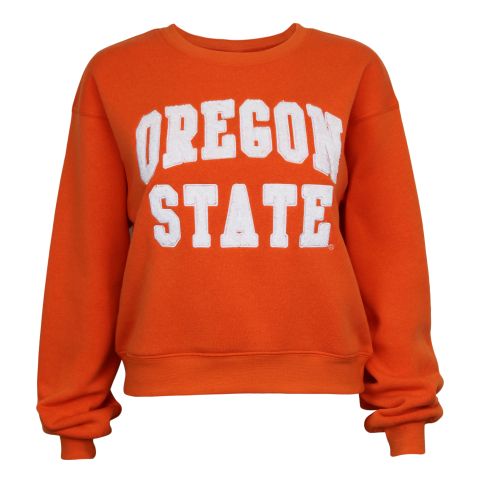 Women's Orange Chenille Oregon State Crew