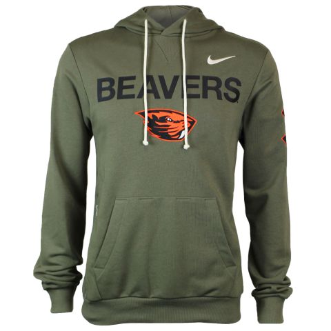Men's Nike Olive On-Field Beavers Hoodie