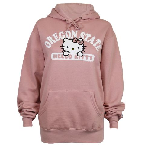 Women's Dusty Pink Oregon State Hoodie with Hello Kitty