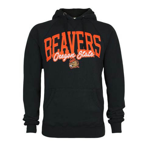 Men's Black Oregon State Script Hoodie with Benny