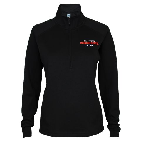 Women's Black Dam Proud Alumni Quarter Zip