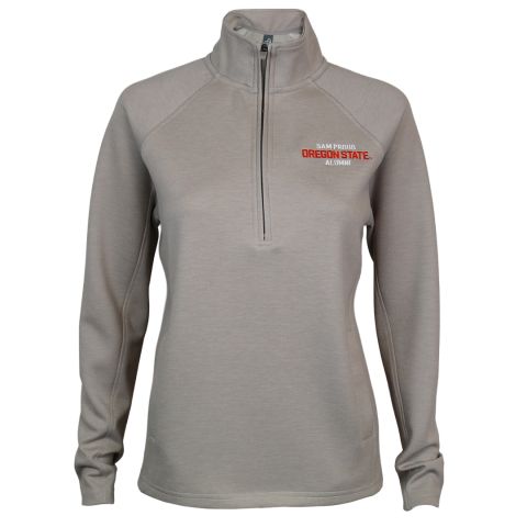 Women's Beige Dam Proud Alumni Half-Zip