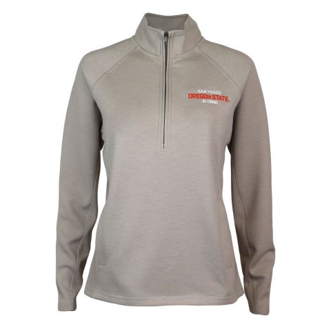 Women's Beige Dam Proud Alumni Quarter Zip