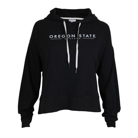 Women's Champion Sueded Black Hoodie