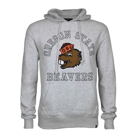 Men's Grey Oregon State Beavers Outline Hoodie with Benny