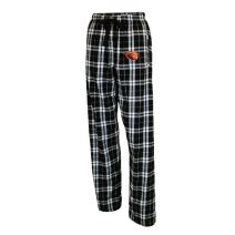 Women's Black Plaid Pajama Pants with Beaver