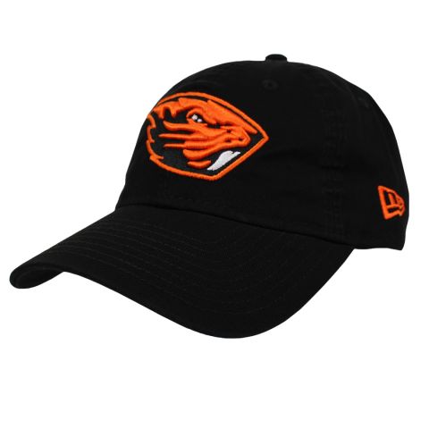 Black Adjustable Hat with Beaver