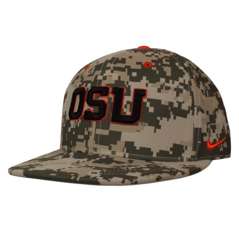 Nike Camo Fitted Baseball Hat with OSU