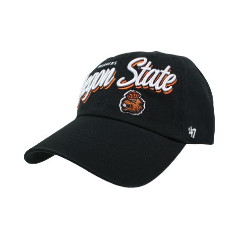 Women's Black Oregon State Adjustable Hat with Benny