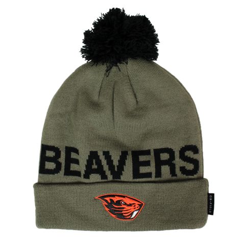 Nike Olive On-Field Beavers Pom Beanie