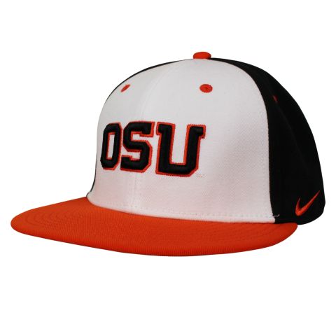 Nike Pro Fitted Black and White OSU Baseball Hat