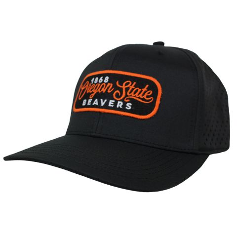 Black Mid Pro Adjustable Hat with Oregon State Beavers