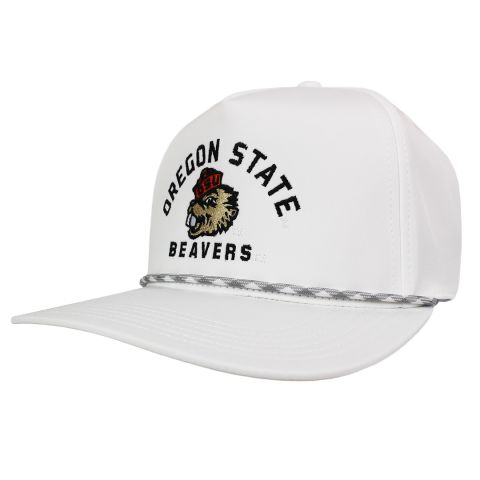 White Oregon State Beavers Corded Snapback with Benny