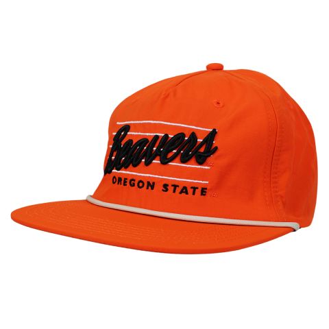 Orange Corded Flat Bill Beavers Snapback