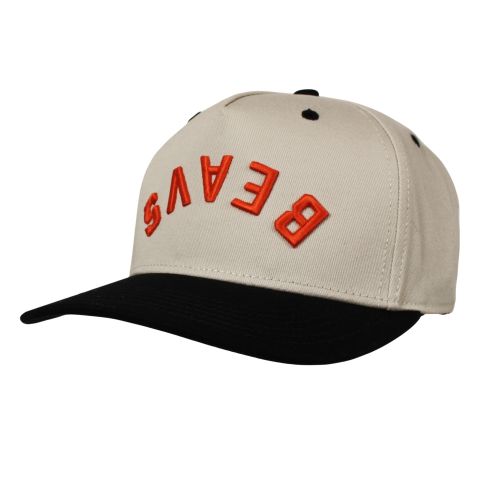 Tan and Black Upside-Down Beavs Snapback