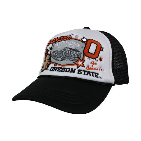 Black and White Reser Stadium Beavers Corded Snapback