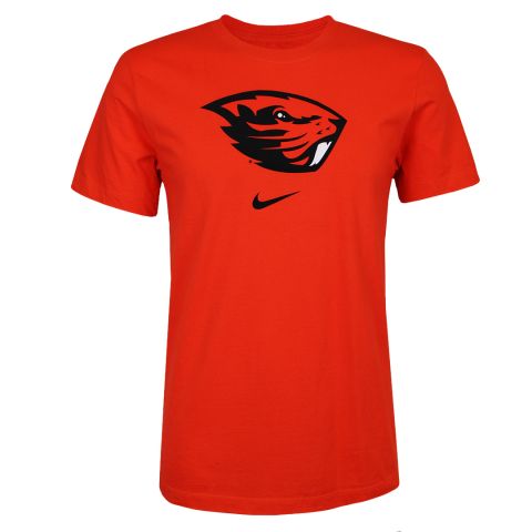 Men's Nike Orange Tee with Beaver