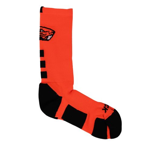 Orange and Black Beaver Crew Socks