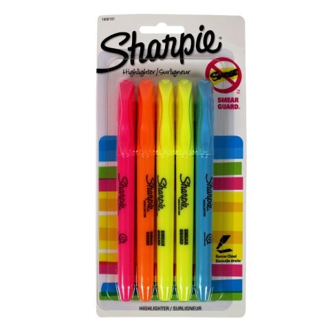 Assorted Color Sharpie Highlighter 5 Pack