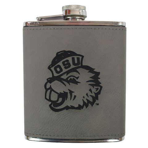 Grey Leather Flask with Benny