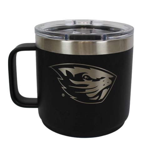 Yeti Black Stackable Mug with Metallic Beaver