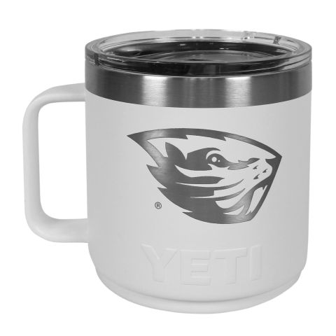 Yeti White Stackable Mug with Metallic Beaver