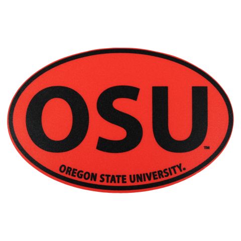 Orange Oval OSU Sticker