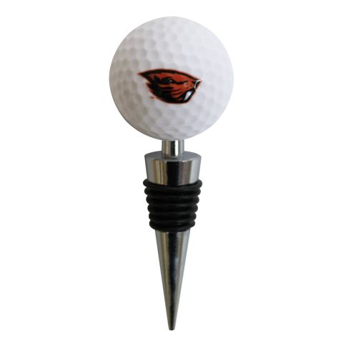 Beaver Bottle Stopper with Golf Ball Finial