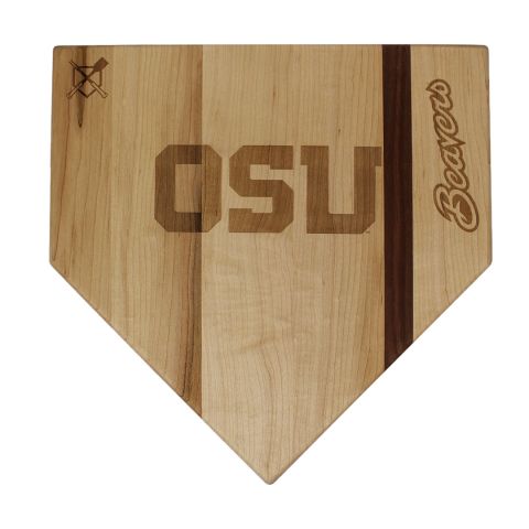 OSU Home Plate Wood Cutting Board