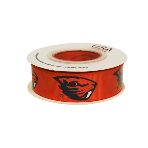 Orange Ribbon Roll with Repeating Beaver