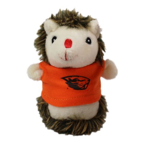 Small Hedgehog Plushie with Orange Beaver Shirt