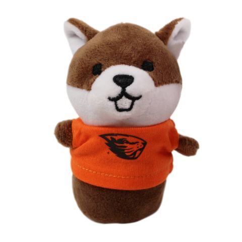 Small Squirrel Plushie with Orange Beaver Shirt
