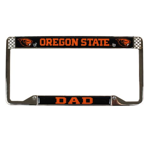 Metal Oregon State Dad License Plate Frame