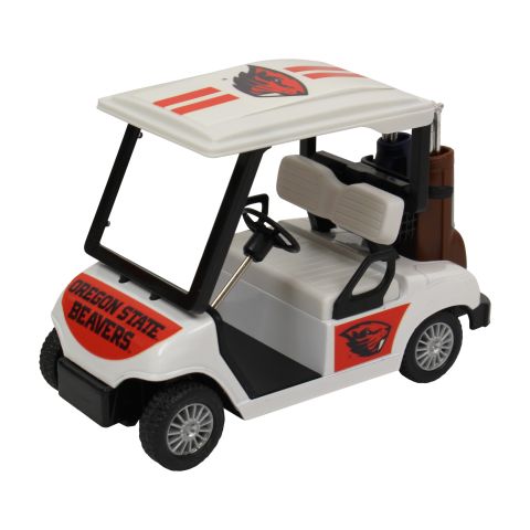 White Pullback Beavers Golf Cart