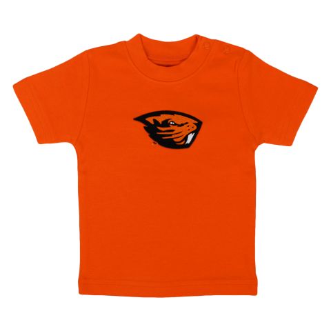 Infant and Toddler Orange Short Sleeve Beaver Tee