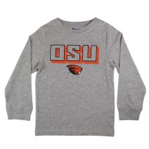 Youth Champion Grey OSU Long Sleeve Tee