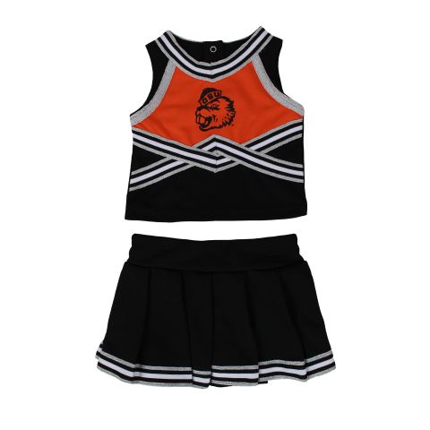 Toddler Black and Orange Cheerleader Set with Benny