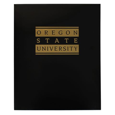 Glossy Black Portfolio with Gold OSU