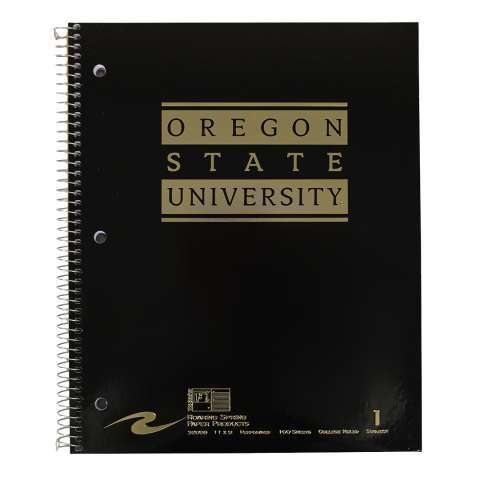 1 Subject Black Oregon State University Spiral Notebook