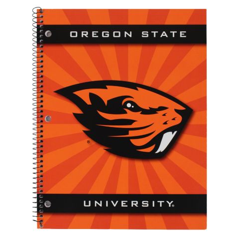 1 Subject Sunburst Spiral Notebook with Beaver
